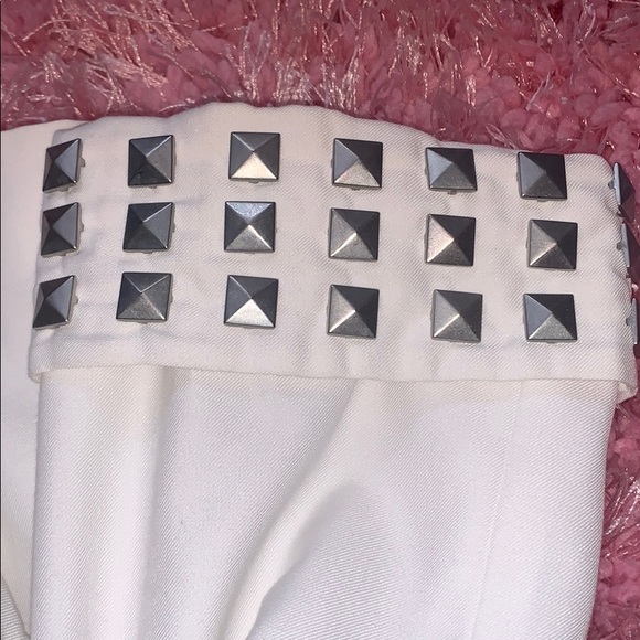 Silver Studded White ”Priorities” Blazer Size L - Picture 8 of 8